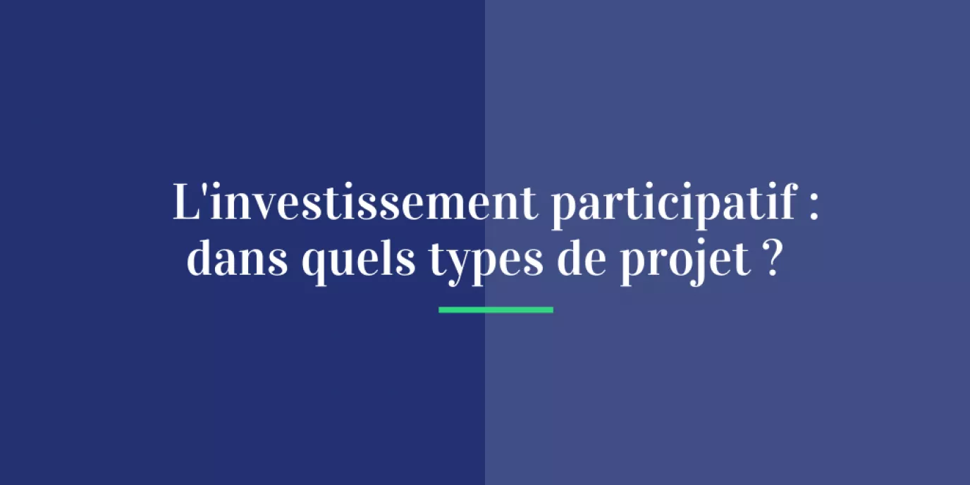 L'investissement participatif : dans quels types de projets ?